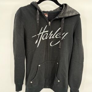Harley-Davidson Black Zip-Up women’s Sweater